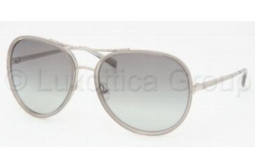 Image of Tory Burch Tory M03 Bifocal Sunglasses TY6007 with Lined Bi-Focal Rx Prescription Lenses TY6007-289-11-6117 - Lens Diameter: 61 mm, Frame Color: Silver / Sheer Grey