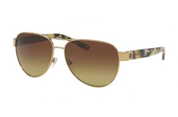 Image of Tory Burch TY6051 Progressive Prescription Sunglasses TY6051-319313-60 - Lens Diameter 60 mm, Frame Color Gold/pearl Tokyo Tort