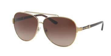 Image of Tory Burch TY6056 Sunglasses 316013-59 - Gold Frame, Brown Gradient Lenses