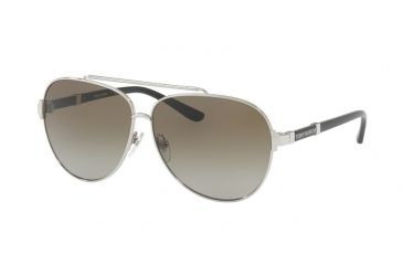 Image of Tory Burch TY6056 Sunglasses 323813-59 - Silver Frame, Smoke Gradient Lenses