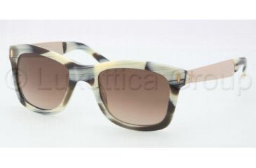 Image of Tory Burch TY7042 TY7042 Bifocal Prescription Sunglasses TY7042-105013-5221 - Lens Diameter 52 mm, Frame Color Olive Horn