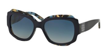 Image of Tory Burch TY7070 Single Vision Prescription Sunglasses TY7070-12804L-55 - Lens Diameter 55 mm, Frame Color Navy/tort