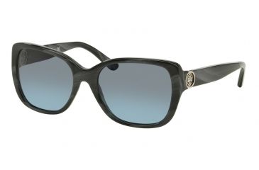 Image of Tory Burch TY7086 Progressive Prescription Sunglasses TY7086-15318F-55 - Lens Diameter 55 mm, Frame Color Dark Blue Grey Horn