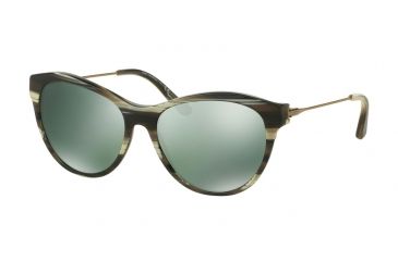 Image of Tory Burch TY7093 Progressive Prescription Sunglasses TY7093-15536R-56 - Lens Diameter 56 mm, Frame Color Olive Horn/vintage Gold