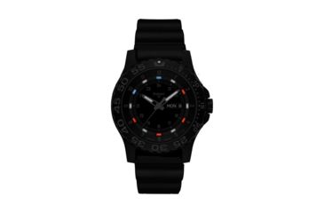 Image of Traser P66 Red, White and Blue Shade, Rubber Strap, Black, 45mm, 107371