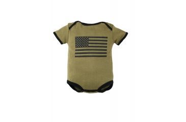 Image of Trooper Clothing American Flag 1pc Bodysuit,0-3 Months, OD Green, 0-3 Months 9003 0-3