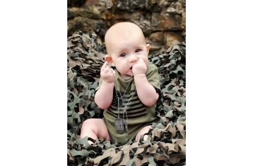 Image of Trooper Clothing American Flag 1pc Bodysuit,0-3 Months, OD Green, 0-3 Months 9003 0-3