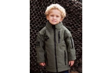 Image of Trooper Clothing Embroidered Marine Softshell Jacket, Medium, OD Green, Medium 10-12, 4004OD-M