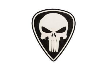Image of Trooper Clothing Punisher Black and White PVC Patch, Black and White, One Size 9630