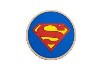 Image of Trooper Clothing Superman Standard PVC Patch, Red, White and Blue, One Size 9627