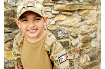 Image of Trooper Clothing Tactical Combat Battle Shirt w/Mesh Side Vents,Large, Multi Color Camo and Coyote, Large 14-16, 9300-L