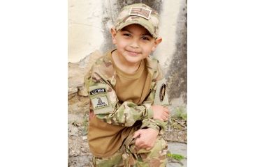 Image of Trooper Clothing Tactical Combat Battle Shirt w/Mesh Side Vents,Large, Multi Color Camo and Coyote, Large 14-16, 9300-L