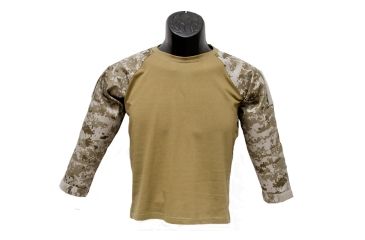 Image of Trooper Clothing Tactical Combat Desert Battle Shirt w/Mesh Side Vents,XXLarge, Desert Digi Print and Coyote, XX-Large Pre teen 9301-XXL