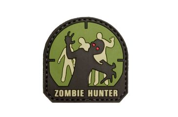 Image of Trooper Clothing Zombie Hunter PVC Patch, Black and OD Green, One Size 9631