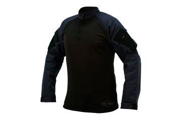 Image of Tru-Spec T.R.U. 1/4 Zip Winter Combat Shirt 65/35 Polyester/Cotton Rip-Stop, Navy, XLarge Long 2590026