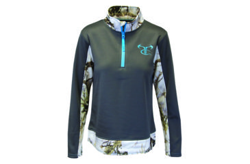 Image of TrueTimber Charcoal Body with MC2 Snow Accents 1/4 Zip - Womens, Snow, Small, 0222-S