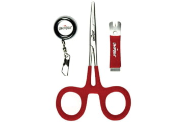 Image of Umpqua Rivergrip Combo Zinger, Nippers, Hemostat, Red, 30786