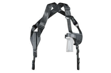 Image of Uncle Mike's Nylon Horizontal Shoulder Holster, #15, 3.75in Barrel Autos, Ambidextrous, Black, 87150A