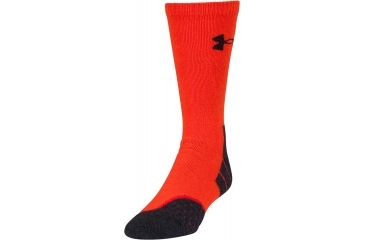 Image of Under Armour All Season Wool Boot Socks, Darkorange/Black, 10-13 Large, U046-DKO/BLK-LG
