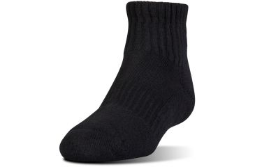 Image of Under Armour Charged Cotton 2.0 Socks, Pack of 6, Black/Gray, 9-11 Medium, U321-BLK/GRY-MD