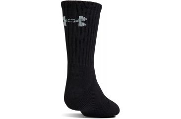 Image of Under Armour Charged Cotton 2.0 Socks, Pack of 6, Black/Gray, 13-15 Extra Large, U322-BLK/GRY-XL