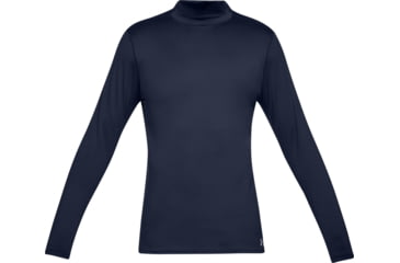 Image of Under Armour ColdGear Armour Fitted Mock - Mens, Midnight Navy, Small, 1320805410SM