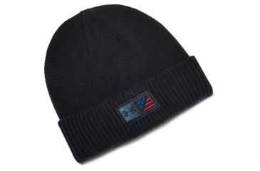 Image of Under Armour Freedom Knit Beanie - Men's, Black, One Size Fits All, 1343191001OSFA