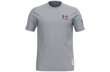 Image of Under Armour Freedom Vintage 2 T-Shirt - Mens, Mod Gray, 2XL, 13654430112X