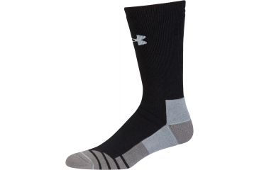 Image of Under Armour Mens Hitch Heavy 3.0 Socks, Black/Steel, 9-11 Medium, U730-BLK/STL-MD