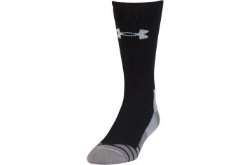 Image of Under Armour Mens Hitch Heavy 3.0 Socks, Black/Steel, 9-11 Medium, U730-BLK/STL-MD