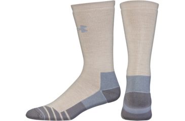 Image of Under Armour Mens Hitch Heavy 3.0 Socks, Desert Sand/Steel, 9-11 Medium, U730-DES/STL-MD