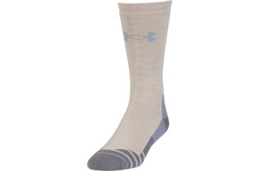 Image of Under Armour Mens Hitch Heavy 3.0 Socks, Desert Sand/Steel, 9-11 Medium, U730-DES/STL-MD
