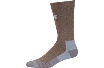 Image of Under Armour Mens Hitch Heavy 3.0 Socks, Hearth Stone/Steel, 9-11 Medium, U730-HST/STL-MD