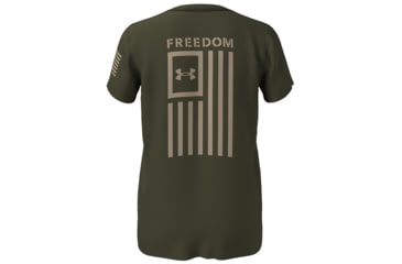 Image of Under Armour New Freedom Flag T-Shirt - Womens, Marine OD Green, Extra Large, 1370814390XL