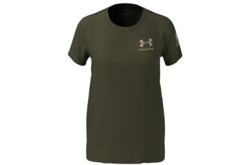 Image of Under Armour Freedom Flag T-Shirt - Women's, Marine OD Green, Extra Large, 1370814390XL