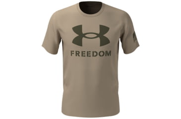 Image of Under Armour Freedom Logo T-Shirt - Men's, Desert Sand, 2XL, 13708112902X