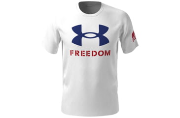 Image of Under Armour Freedom Logo T-Shirt - Men's, White, 2XL, 13708111002X