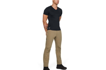 Image of Under Armour Tactical HeatGear Compression V-Neck T-Shirt - Mens, Black, 3X-Large, 12160100013X