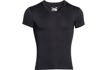 Image of Under Armour Tactical HeatGear Compression V-Neck T-Shirt - Mens, Black, 3X-Large, 12160100013X