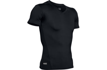 Image of Under Armour Tactical HeatGear Compression V-Neck T-Shirt - Mens, Black, 3X-Large, 12160100013X