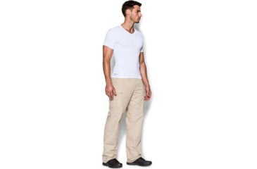 Image of Under Armour Tactical HeatGear Compression V-Neck T-Shirt - Mens, White, 3X-Large, 12160101003X
