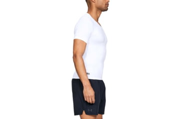 Image of Under Armour Tactical HeatGear Compression V-Neck T-Shirt - Mens, White, 3X-Large, 12160101003X