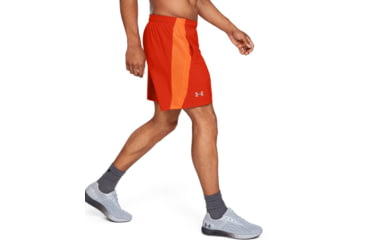 Image of Under Armour UA Launch SW 7 Running Shorts - Mens, Small, Ultra Orange, 1326572856SM