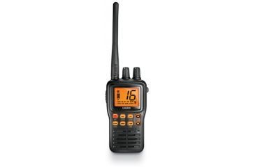 Image of Uniden JIS8 Submersible Handheld 2-Way VHF Marine Radio, Black, 12 hr. Battery Life, 1Watt/5Watts, MHS75