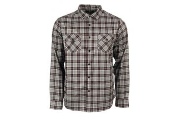 Image of United By Blue Bowne Stretch Plaid Shirt - Men's, Brown/Grey, Large, 73M-3BO-BR4