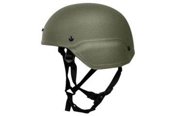 Image of United Shield ACH Ballistic Helmet Level IIIA LE Style Mid Cut w/ 4pt Harness System, OD Green, Large ACH-MICH LE - MID CUT-OD-LG