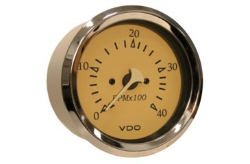 Image of VDO Allentare Teak 4000RPM 3-3/8" 85mm Diesel Tachometer Alternator - 12V 61093