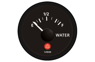 Image of VDO Viewline Onyx Freshwater Gauge 12/24V - Use with VDO 10-180 Ohm Sender 61329