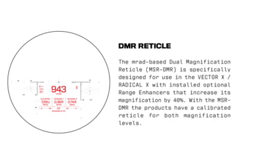 Image of VECTRONIX SHOOTING SOLUTIONS Vector X 42 12x42mm Rangefinding Binocular, MSR-DMR Reticle, 917238-DIST