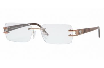 Image of Versace VE 1170 Eyeglasses Styles Light Brown Frame w/Non-Rx 51 mm Diameter Lenses, 1053-5115